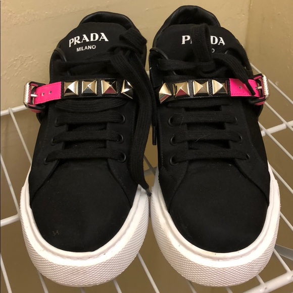 hot pink prada sneakers